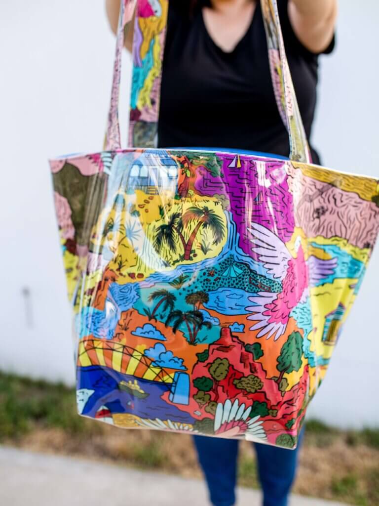 Are you looking for an amazingly colourful handcrafted beach tote?