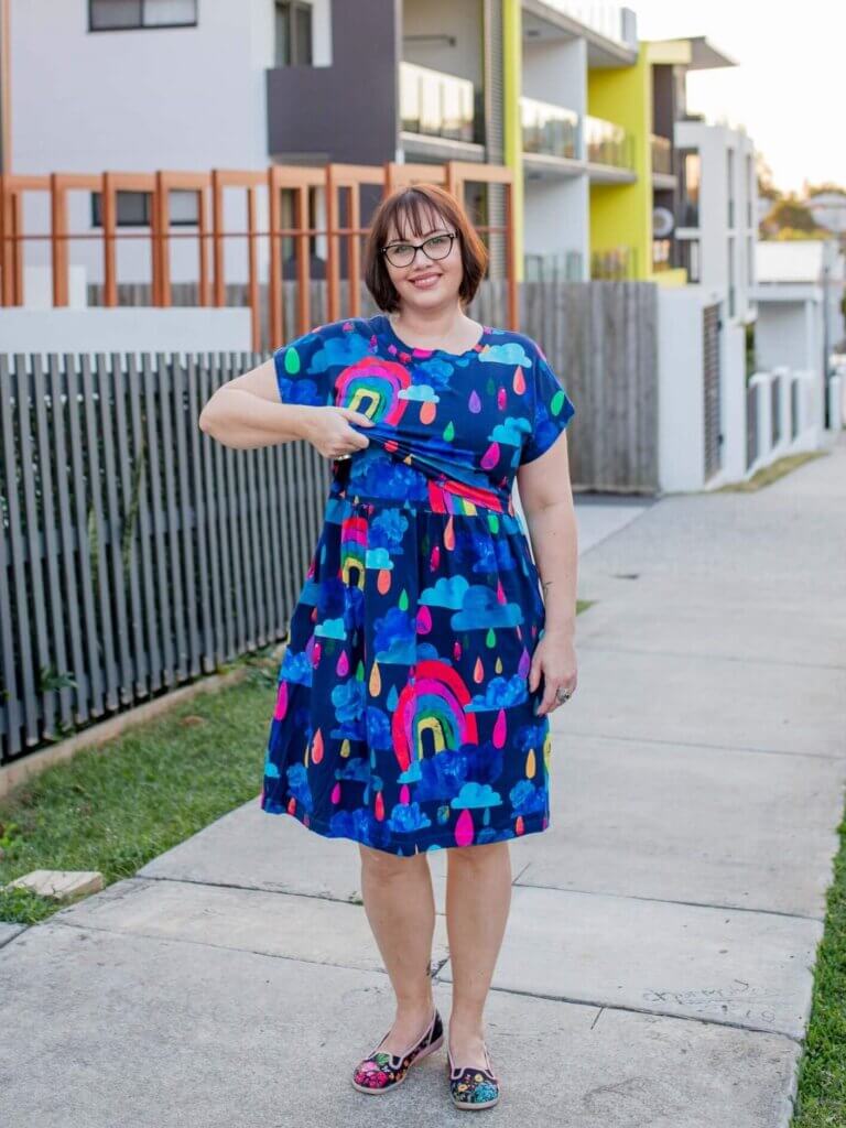 Are you ready for your stunning rainbow breastfeeding dress?